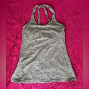 Manduka Heather Gray Tie Halter Top